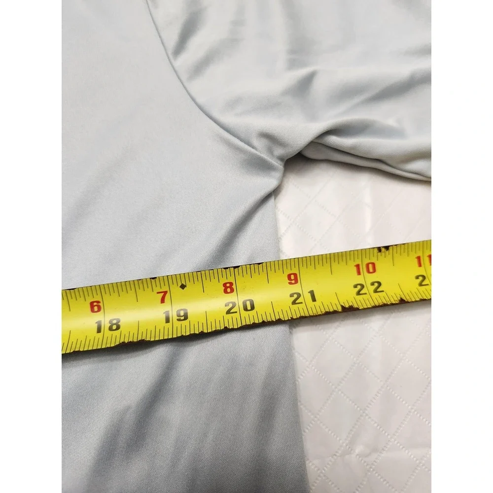 Collars & Co. Polo Shirt Mens Large Gray Dress Collar Polyester Lightweight